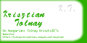 krisztian tolnay business card